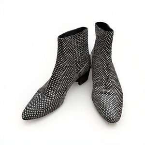 Rag & Bone Women Rover Booties Snake Embossed Leather Mid Heel 36 US 6